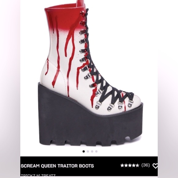 Dolls Kill Scream Queen traitor blood boots - Picture 2 of 7